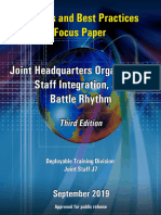 JS-J7 DTD Joint Headquarters Organization, Staff Integration, and Battle Rhythm (3rd, 2019-09)