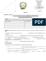 Evaluation de Fin Du Premier Trimestre: Evaluation Des Ressources (15Pts) 1