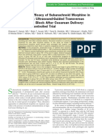 The Analgesic Efficacy of Subarachnoid Morphine in Comparison With Ultrasound Guided Transversus Abdominis Plane Block After Cesarean Delivery A Randomized Controlled Trial 2010