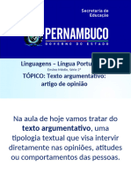 ProfessorAutor-Língua Portuguesa-Língua Portuguesa I 2º Ano I Médio-Texto Argumentativo Artigo de Opinião