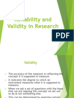 Reliability and Validity Mha1