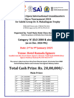 15th Chennai Open 2024 Category A Prospectus