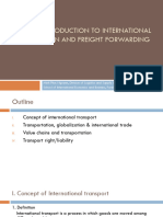 Chapter 1 - Introduction To International Transportation & Freight Forwarding