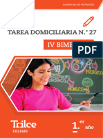 Tarea N 27 - 1 Año - IV BIM