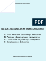 Factores Etiologicos y Prevencion de La Caries