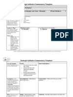 Strategic Initiative Commentary Template