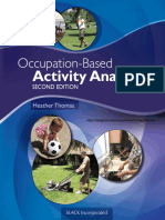 Occupation-Based Activity Analysis by Heather Thomas PHD OTRL