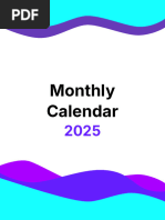 Monthly Calendar