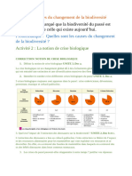 Les Causes Du Changement de La Biodiversité