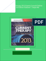 Conn S Current Therapy 2013 Expert Consult Online and Print 1e 1st Edition Edward T. Bope MD Download PDF