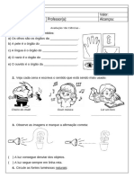 Avaliação de Ciências - Sentidos - Luz - Som