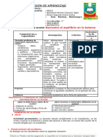 SESIÓN DE APRENDIZAJE Buscamos El Equilibrio