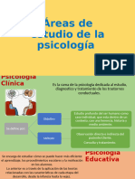 Diapositivas Sobre Áreas de Estudio de La Psicología