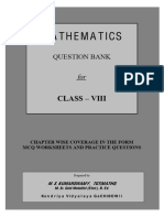 201904maths Class Viii Question Bank PDF