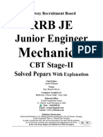 RRB JE Mechanical Engineering CBT Stage II Solved Paper English