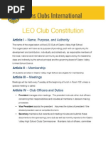 LEO Club Constitution