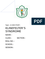 Klinefelter's Syndrome Class 12 Project File