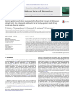 Green Synthesis of Silver Nanoparticle U