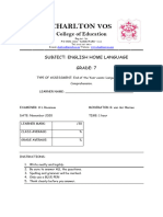 2020 End of The Year Exam Paper 2