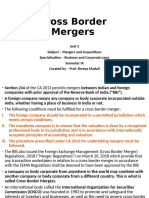 Unit 5 - Cross Border Mergers