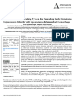 A Five Point Score Grading System For Predicting Early Hematoma Expansion in Patients With Spontaneous Intracerebral Hemorrhage