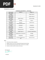 G9 & 10 SA 2 Timetable