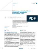 Épidémiologie Actuelle Des Infections Sexuellement Transmissibles Bactériennes en France