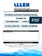 07-11 - IOEL - MOCK TEST 1 - Olympiads CL-10 - Paper