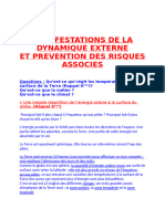 Cours MANIFESTATIONS DE LA DYNAMIQUE EXTERNE