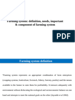 1st Farming System Definition, Needs, Important & Component of Farming System