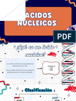 Genetics and Genes Science Presentation in Blue Orange Flat Graphic Style