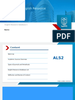 ALS 2 - English Resource Database Session 1