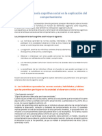 El Papel de La Teoría Cognitiva Social en La Explicación Del Comportamiento