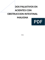 Cuidados Paliativos en Pacientes Con Obstruccion Intestinal Maligna