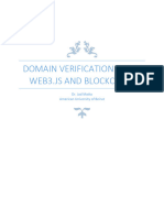 Domain Verification Using Web3 JS and BL