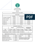 Tuition and Fee Schedule 2024-2025