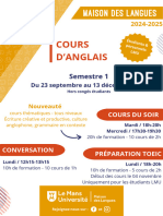 Cours D'anglais 2024-2025 Pour Les Étudiants LMU