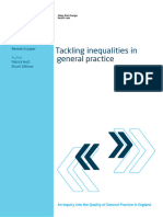 Health Inequalities General Practice GP Inquiry Research Paper Mar11