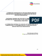 A Formação Continuada e o Uso Das Tecnologias Da Comunicação e Informação Na Construção de Novas Práticas Pedagógicas