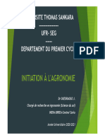 Initiation À L'agronomie