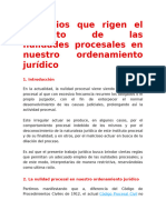 Principios Que Rigen El Laberinto de Las Nulidades Procesales en Nuestro Ordenamiento Jurídico