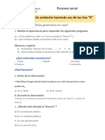 Personal Social Cuidamos El Medio Ambiente Haciendo Uso de Las Tres R