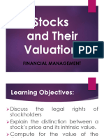 Stocks and Their Valuation