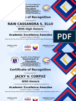 Certificates Recognition