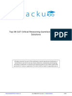 Top 38 CAT Critical Reasoning Questions With Video Solutions