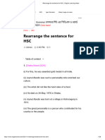 Rearrange The Sentence For HSC - English Learning Notes