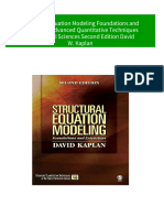 Structural Equation Modeling Foundations and Extensions Advanced Quantitative Techniques in The Social Sciences Second Edition David W. Kaplan