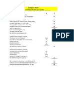 Statement of Cash Flow Templates