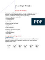 Boolean Algebra and Logic Circuits