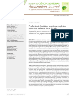 Atributos Fisicos em Hortaliças em Sist Org